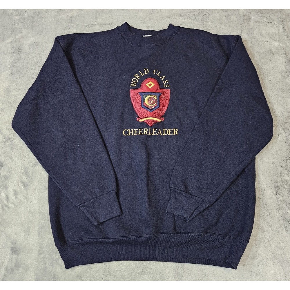 Vintage World Class Cheerleader Crewneck Sweatshirt Adult Large Velva Sheen